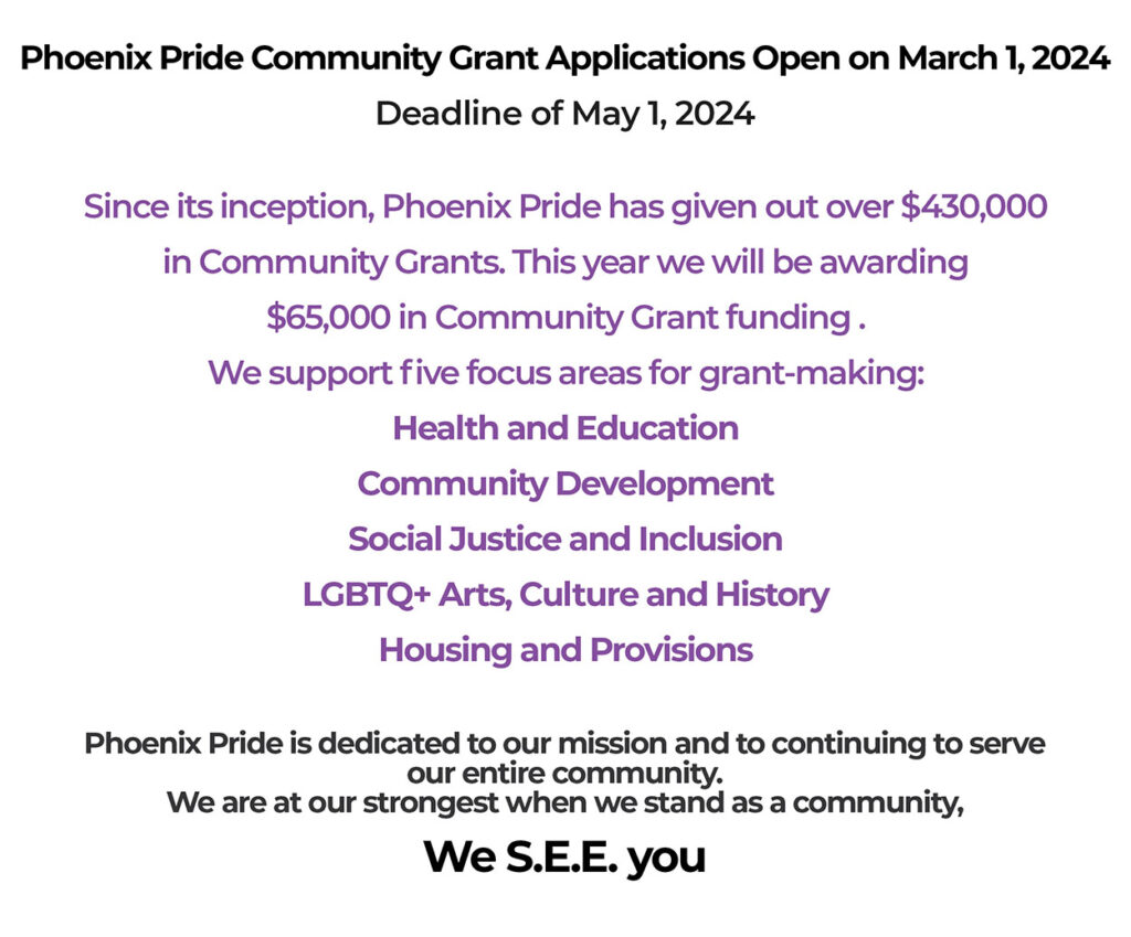 Community Grants Phoenix Pride